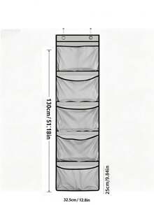 Bathroom Door Hanging Storage Bag, Multi-Functional Door Back Organizer, Categorized Storage, Foldable Home Storage Bag, Wall-Mounted Multi-Layer Transparent Visible Storage Bag - Multicolor - View 14