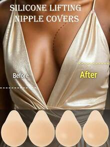 Reusable Silicone Breast-Lifting Pads, Invisible Self-Adhesive Breast Pads, Suitable For Backless Dresses And Those With A Smaller Bust - Multicolor - View 1