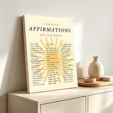 1pc Minimalist Sun Positive Quote Wall Art, Positive Daily Affirmation Print, Self-Love Theme Poster, Inspirational Wall Decor, Suitable For Home Office, Living Room, Bedroom, Yoga Room, Classroom, Dorm, Motivational Artwork, Positive Affirmation Quotes, Self-Care, Positive Quotes, Daily Affirmations, Sun Art, Optional Frame - 1PC - View 10
