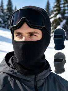 1pc Balaclava Ski Mask, Winter Warm Fleece, Cold Weather For Men Women Soft Warm Fleece, Breathable Mesh, Movable Face Cover, For Skiing Snowboard Motorcycle Cycling Outdoor Work - Multicolor - View 6