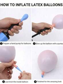 3pcs Manual Balloon Pump (Random Color), Suitable For Weddings, Birthdays, New Year, Parties, Halloween, Thanksgiving And Christmas And Other Occasions. - Multiple Styles - View 6