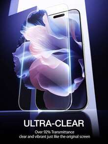 DUTRIEUX 2PCS Tempered Glass Screen Protector Compatible With Iphone 18 Pro Max/18 Pro/17 Pro Max/17 Pro/17/16 Pro Max/16 Pro/16 Plus/16/15 Pro Max/15 Pro/15/14/13/12/11, HD Clear Full Coverage Screen Protector, 9H Hardness Anti-Scratch, High Transparency, Bubble-Free, Fingerprint Resistant, Easy Installation, Protective Phone Accessories - Clear - View 6