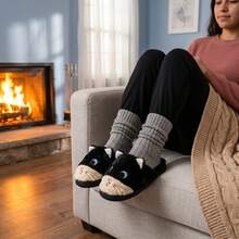 Women Home Slippers - Black - View 3