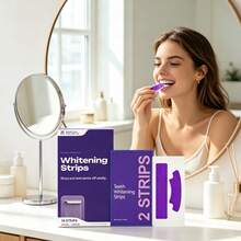 PAP+ Purple Dry Teeth Whitening Strips, Pembersihan Mendalam, Napas Segar, Strip Pemutih Gigi Ungu Portabel untuk di Rumah & Bepergian - Strip pemutih gigi - View 4