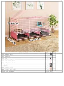 Large Indoor Rabbit Cage Home Nest Space New Style Anti-Urine Splash Automatic Waste Cleaning Rabbit Hutch - Multicolor - View 11