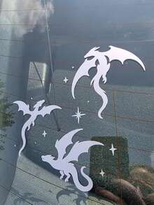Magical Dragons Flying Trio Car Stickers | Sticker Decal | Car Sticker Decal | Window Decal Vinyl Car Driving Laptop Bumper Sticker - A - View 7
