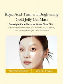 Medicube 4件組 KOJIC 酸與薑黃亮白凝膠面膜，美白修護黑斑、均勻膚色、保濕，輕盈凝膠質地，適合所有膚質，新手友善，女性日常使用，韓系化妝品，禮品 - KOJIC ACID TURMERIC BRIGHTENING - 查看 5