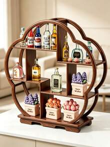 1pc 1:12 Scale Dollhouse Mini Storage Rack/Display Shelf, Suitable For Fruits And Food Sundries, Realistic Dollhouse Mini Display Shelf (Mini Models On Display Shelf Not Included), Entryway Decor, Desk, Office Desk Decoration Shelf - Multicolor - View 6