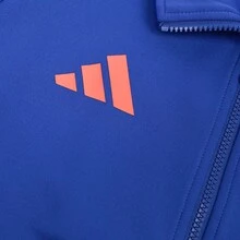 Jaket Unisex Adidas Wu Bo dengan Desain Kontras untuk Pria - Biru/Oranye - View 5