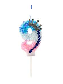 Snowflake Gradient Crystal Crown Blue Woven Style Birthday Number Candle, Autumn Decor, Souvenir, Camping, Kitchen, Christmas, Party Gift, Kitchenware, Home Decor & Accessories, Party Decoration & Supplies - View 18