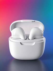 TWS Wireless Bluetooth Earbuds With Noise Canceling And HiFi Stereo, Wireless Charging Case, Waterproof In-Ear Design, Long Battery Life, Suitable For Travel, Sports, Gym And Daily Listening - White - View 3