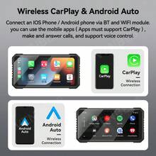 VENBES Layar Sentuh PND Sepeda Motor Tahan Air 6,25 Inci, CarPlay Nirkabel dan Android Auto, Pemutar Media Bluetooth, Kamera DVR Ganda Opsional - PND Sepeda Motor 6,25 inci dengan Kamera DVR Ganda - View 6