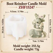 Christmas Stocking Candle Mold, 3D Silicone Mold With Santa Claus Snowman Reindeer Design For DIY Scented Candle Making, Christmas Home Decor And Handmade Gifts - Mold - View 8