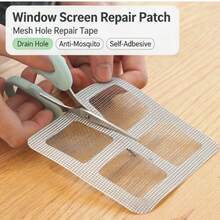 5Pcs/10pcs Self‑Adhesive Window Screen Repair Patch, Cuttable Fiberglass Mesh Hole Repair Sticker, Multi‑Purpose Anti‑Mosquito Screen Patch For Screen Window Door Mesh Hole & Window Drain Hole Cover, Waterproof Strong Adhesive Screen Repair Tape - Window Screen Repair Patch - View 1