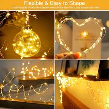 Solar Copper Wire Fairy String Lights For Outdoor Camping Picnic Party, 8 Lighting Modes, 7M50LED/12M100LED/22M200LED/32M300LED, Flexible Foldable Solar Powered Lights, Dusk Auto On For Tent Canopy Tree Table Decor - Solar Copper Wire Lights - View 12