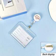 1 Set Doctor/Nurse Transparent Badge Card Holder, Retractable Badge Reel, Medical Element ID Card Clip - Multicolor - View 8