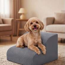 Tangga Ramp Mainan untuk Kucing & Anjing, Tangga 2/3/4 Langkah untuk Anak Anjing, Tempat Tidur, Sofa, Ramp Anjing, Tangga Hewan Peliharaan yang Dapat Dilepas, Membantu Hewan Peliharaan dengan Mudah Menaiki Sofa dan Tempat Tidur, Langkah Spons Tahan Lama Anti Selip, Permukaan Lembut dengan Bantalan, Dapat Dilepas dan Mudah Dibersihkan, Cocok untuk Anjing dan Kucing Kecil/Sedang/Besar/Lansia, Furnitur Hewan Peliharaan Premium, Ramp Anti Selip - Light Grey - View 4