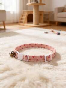 1 buah/2 buah/3 buah Kalung Kucing Polkadot dengan Lonceng, Kalung Leher yang Dapat Diatur untuk Kucing - MultiWarna - View 7