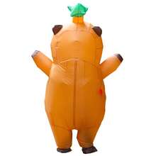 Cartoon Capybara Costume Inflatable For Adult Fancy Halloween Cosplay Party Dress Performance Inflated Garment Air Blow Suit - Multicolor - View 5