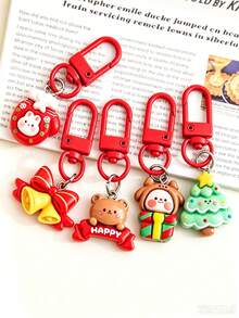 6/3/1 buah Gantungan Kunci Natal Kartun Lucu Dekorasi Ransel Siswa Liontin Resin Pesona Santa Claus Dekorasi Tas Hadiah Kecil Warna Acak - Berbagai gaya - View 8