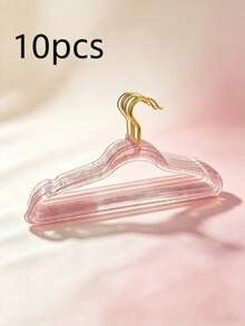 Acrylic Transparent Hangers For Home Use, Non-Slip No-Crease Shoulder-Protecting Crystal Clothes Rack, Women's Plastic Clothing Hangers For Storage And Organization - Multicolor - View 12