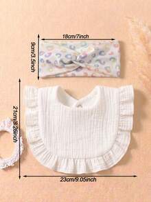 6PCS Girls Pure Cotton Printed Knotted Cute Baby Hair Accessories Candy Color Soft Skin-Friendly Baby Bib Set Suitable For Daily Use - Multicolor - View 6