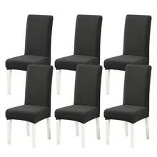 1/2/4/6pcs Diagonal Stripe Chair Cover, Decorative Dust-Proof Elastic Full Coverage Chair Slipcover, Removable And Washable - Multi-color - View 39