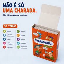 Box Livros Charadas Infantil 1000 Perguntas e Respostas Criativas Aprendizado Diversão - Multicolorido - Visão 9