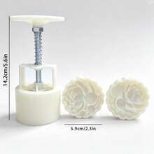 1 Set 75g Floral Mooncake Mold, Includes 2 Flower Pieces, ABS Plastic - Non-Stick DIY Hand Press Baking Mold, Suitable For Making Desserts, Pastries, Cakes, Cookies, Etc., Kitchen Tool - View 8