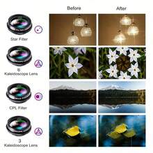 11-In-1 HD Multi-Function Phone Lens Kit - Macro Wide Angle Fisheye CPL/Starlight/Filter Phone Lens - Suitable For Most Smartphones - Mobile Phone Lens Kit - View 6
