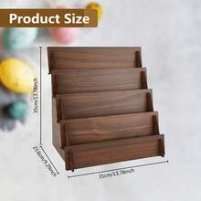 CASEGRACE 11pcs Luxury Solid Wood Display Stand | Mixed 4-Tier Postcard & Greeting Card Holder | Jewelry & Cosmetic Storage Rack, Wooden Desktop File Organizer, Office Desk Envelope & Book Storage Rack - Multicolor - View 3