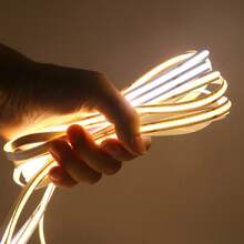 Strip Lampu LED COB Bertenaga Baterai 1-5M, Pencahayaan Linier Kepadatan Tinggi 8mm dengan Perekat Belakang, Strip Lampu Fleksibel, Cocok untuk Lemari Kamar Tidur, Lemari Dapur, dan Lampu Latar TV, Strip Lampu LED Liburan, Penggunaan Ganda Natal dan Halloween, Strip Lampu Suasana - MultiWarna - View 2