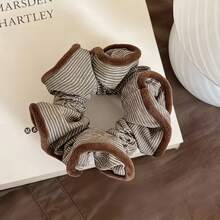1/2pcs Quilted Casual Cute Elegant Polyester Hair Scrunchies, All Seasons - Multicolor - View 4