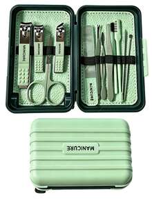 VCHOSE 12pcs New Professional Manicure & Pedicure Set, 30pcs Complete Nail Care Tool Kit, Includes Men's Hand & Foot Trimming Scissors And Nail Tools (Black) - Multicolor - View 10