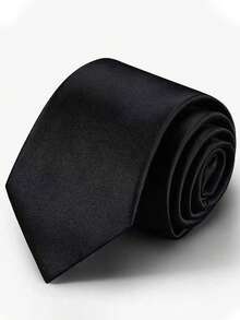1pc Men's Business Professional Formal Tie - Black - View 2