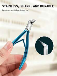 Professional Stainless Steel Ingrown Toenail Nipper. Sharp Precise Cutting Edge Easily Trims Thick, Ingrown Nails. Durable Metal Construction, Ergonomic Curved Handle Design, Practical Salon & Home Nail Care Tool For Fingernails And Toenails. - Multi-color - View 10