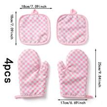Heat-Resistant Gloves And Pads Set, Suitable For Baking, Cooking, Grilling, Perfect For Holiday Gifts - View 25
