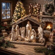 7-Piece Collector's Edition Mini Nativity Scene Set – Includes Holy Family Figures (Virgin Mary, Joseph) And Sheep; Religious Christmas Decor, Home Ornament, Display Piece, Prayer And Nativity Scene Setup; Suitable For Tabletop Display. - Jesus 7-piece Set - View 7