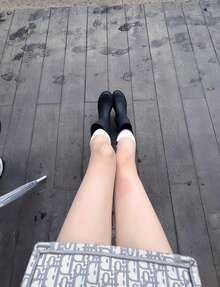 Women's High Boots, Smooth Black Upper, Thick Non-Slip Sole, Soft Lining, Fashionable Ankle Boots For Autumn And Winter - Black - View 3