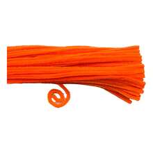 100 Chenille - Limpia Pipas Normal -manualidades = Full - 32 NARANJA FLUORESCENTE - Ver 4