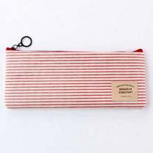 Creative Fresh Striped Oxford Cloth Pencil Case Storage Bag Stationery Box Pencil Pouch Makeup Bag Student Pencil Bag - Multicolor - View 5