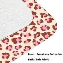 1pc Leopard Print Leather Desk Mat | Light Pink Brown Large Mouse Pad | Waterproof Anti-Slip Wear-Resistant | High-Definition Print Fade-Resistant | Suitable For Laptop/Keyboard/Mouse Storage And Desk Decoration | Home Office Student Desk Accessory - View 5
