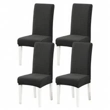 1/2/4/6pcs Diagonal Stripe Chair Cover, Decorative Dust-Proof Elastic Full Coverage Chair Slipcover, Removable And Washable - Multi-color - View 46