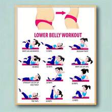 Set Of 3 Posters For Lower BellyWorkouts Featuring Exercise Instructions, Measuring 8X10 Inches.These Routines Focus On Toning Lower Abs And Strengthening TheCore, Complete With Progress Tracking Sheets Suitable For HomeGyms, Offices - Single Piece - View 7