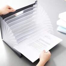 Túi đựng hồ sơ dạng xếp cầm tay A4 khổ ngang, túi đựng bài thi nhiều ngăn dung tích lớn dạng đứng, bìa hồ sơ tài liệu cho học sinh, túi đựng hồ sơ văn phòng - Nhiều màu - Xem 1