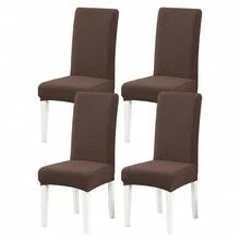 1/2/4/6pcs Diagonal Stripe Chair Cover, Decorative Dust-Proof Elastic Full Coverage Chair Slipcover, Removable And Washable - Multi-color - View 16