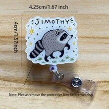 Retractable D Card Holder Reel With Cute Cartoon Design, Nurse Hospital Badge Holder Office Lanyard 1pc - X1063 - View 5