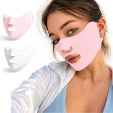 1pc Unisex Elastic Cool Breathable Water-Drinking Face Mask, Summer Outdoor Sports Sun Protection Mask Suitable For Hiking, Cycling, Running And Multiple Fitness Activities - Multicolor - View 3