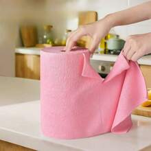 1 Roll/Approx. 50 Sheets Extra Large Car Towel Roll, Car Cleaning Towel Roll, Reusable Cleaning Cloth, Easy-Tear Towel Roll Rag, Reusable Cleaning Wet Wipes, Household Kitchen Towel Roll - Multicolor - View 3