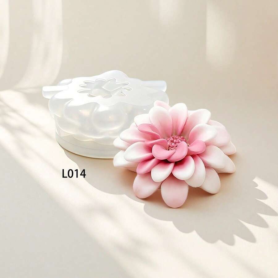 3D Dahlia Silicone Mold DIY Aromatherapy Candle Plaster Diffuser Stone Handmade Soap Flower Ornament Mold - Dahlia - View 1